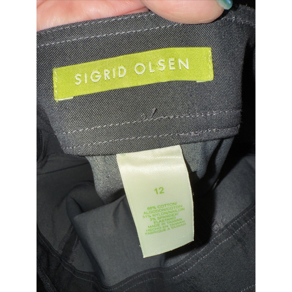 Sigrid Olsen Gray Y2K Minimalist Skirt Set Size 8 Quiet Luxury Capsule Wardrobe - Picture 12 of 16
